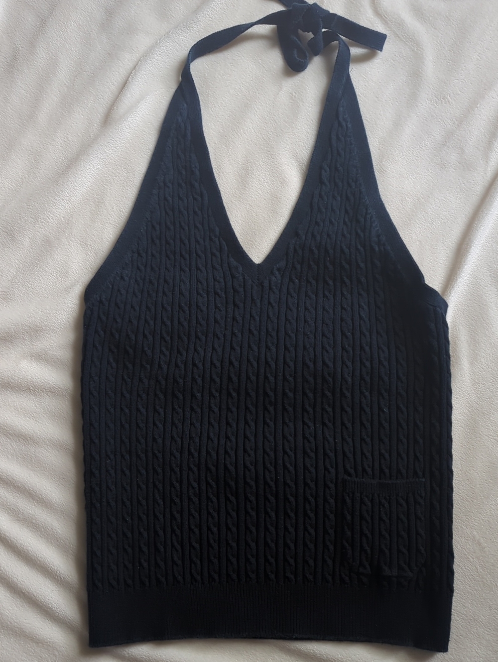 3 For $30. Ralph Lauren Navy Blue Cable-Knit Halter Top